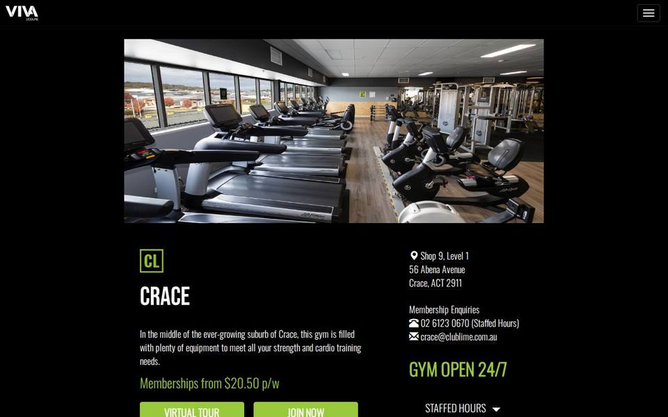Club Lime Crace website