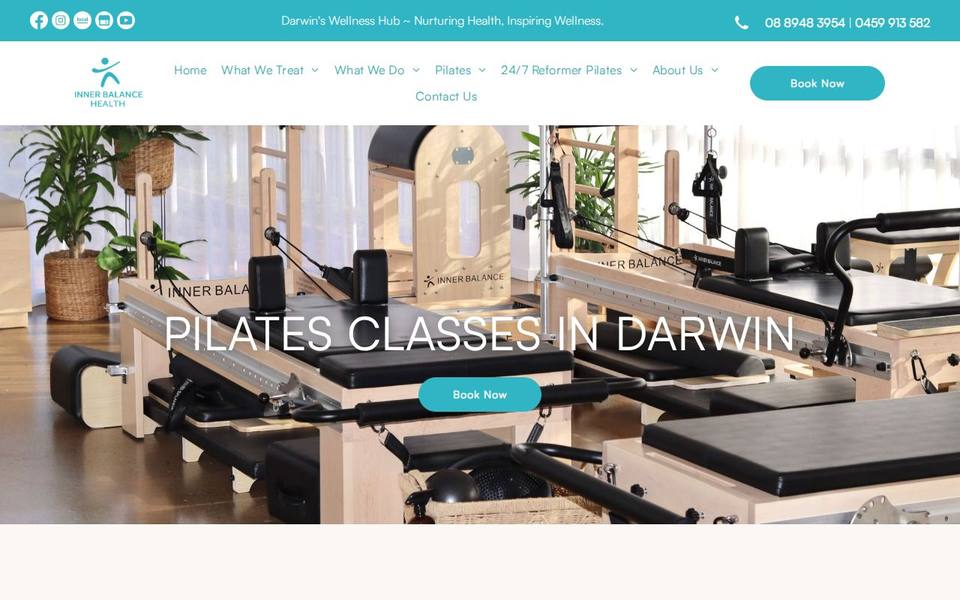 Inner Balance Pilates website