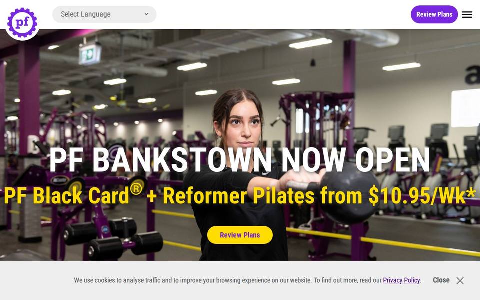 Planet Fitness Bankstown website