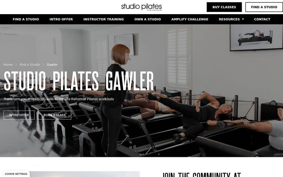 Studio Pilates International Gawler website