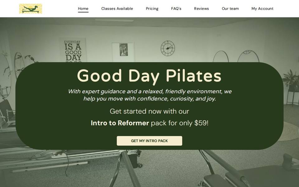 Good Day Pilates website