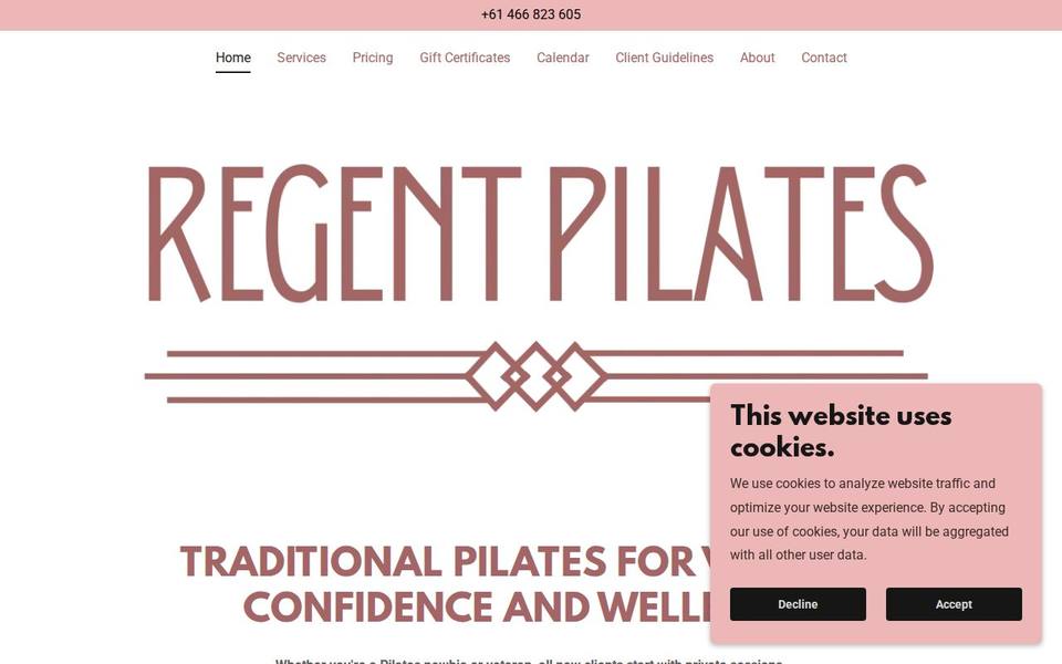 Regent Pilates website