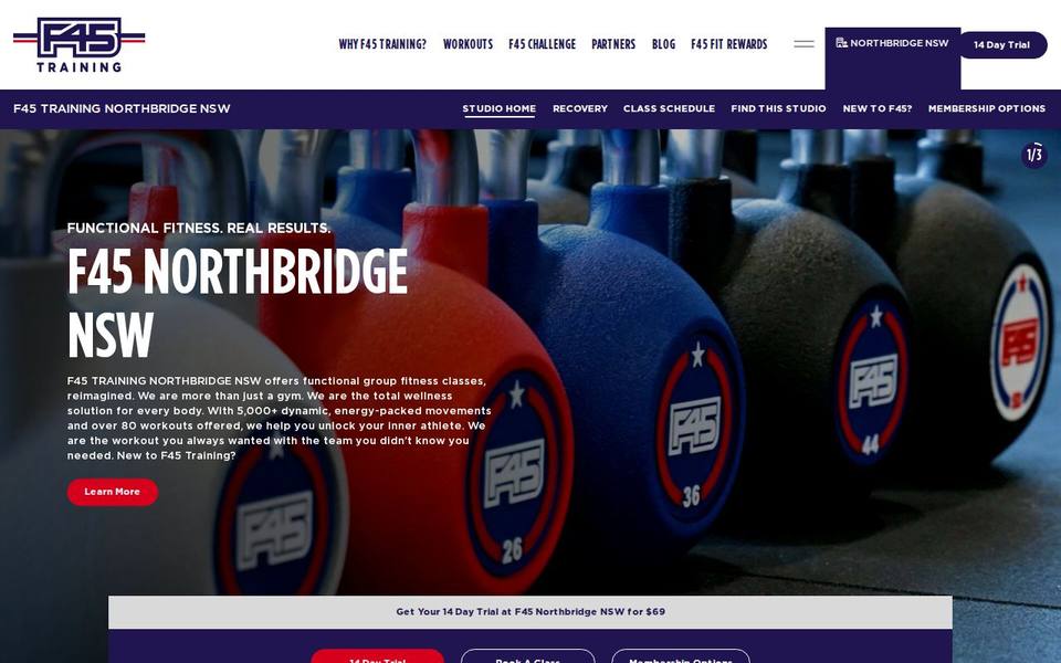 F45 Northbridge NSW website
