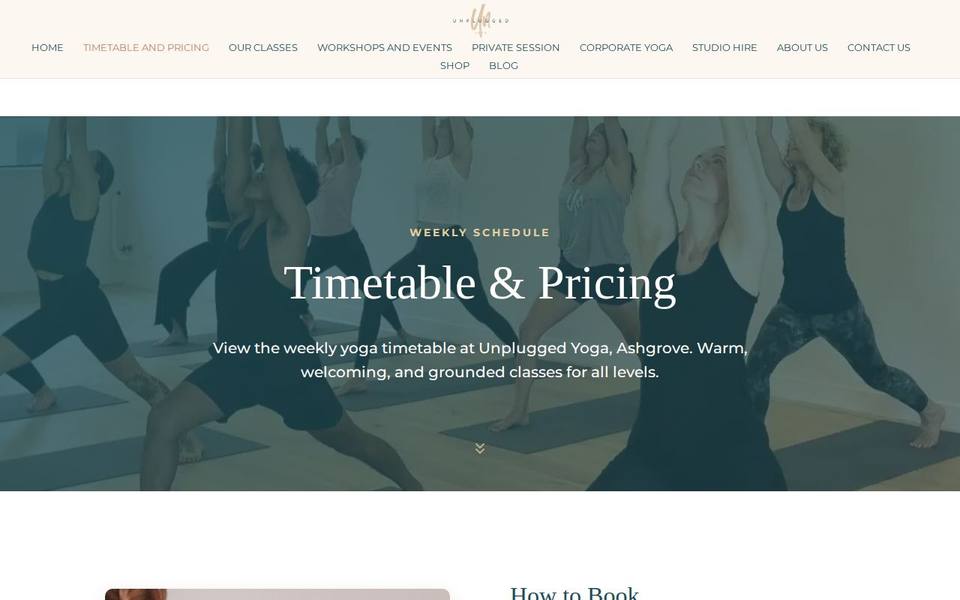 Unplugged Yoga website