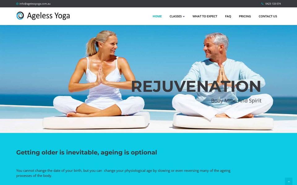 Ageless Yoga Adelaide Athelstone Classes website