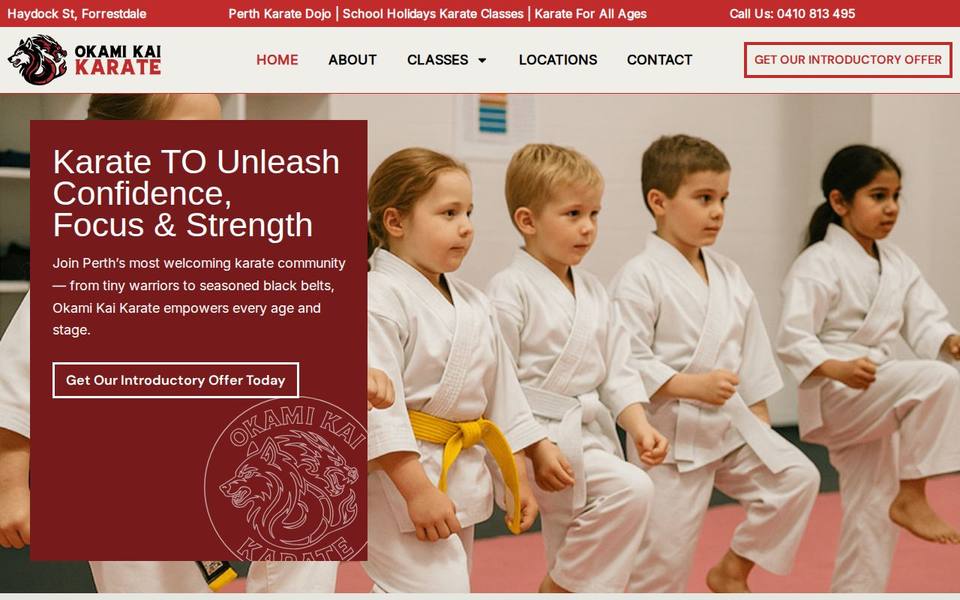 Okami Kai Karate website