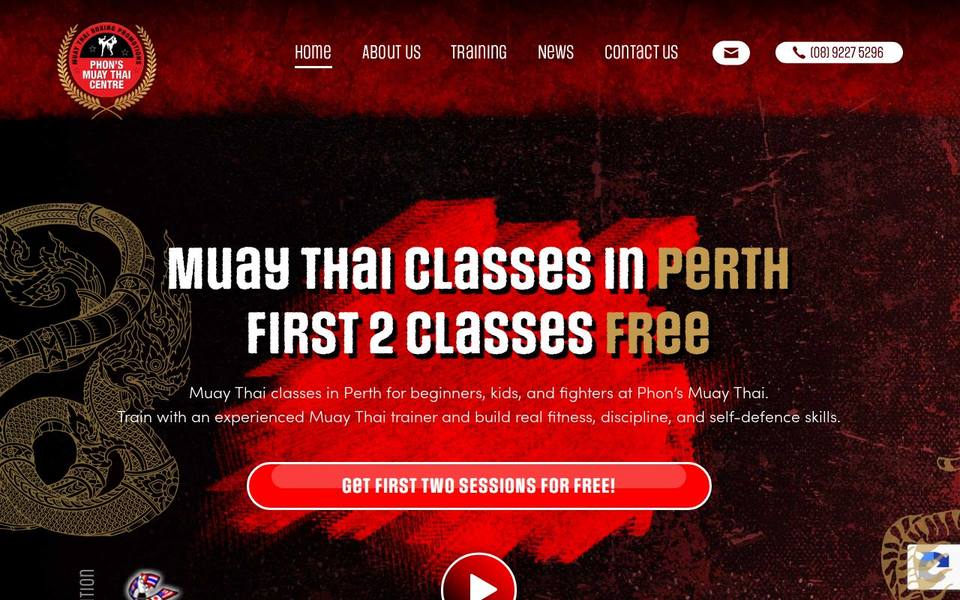 Phon's Thai Martial Arts Centre website