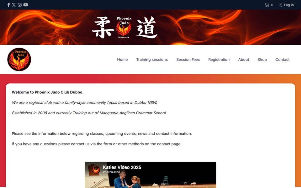 Phoenix Judo Club website