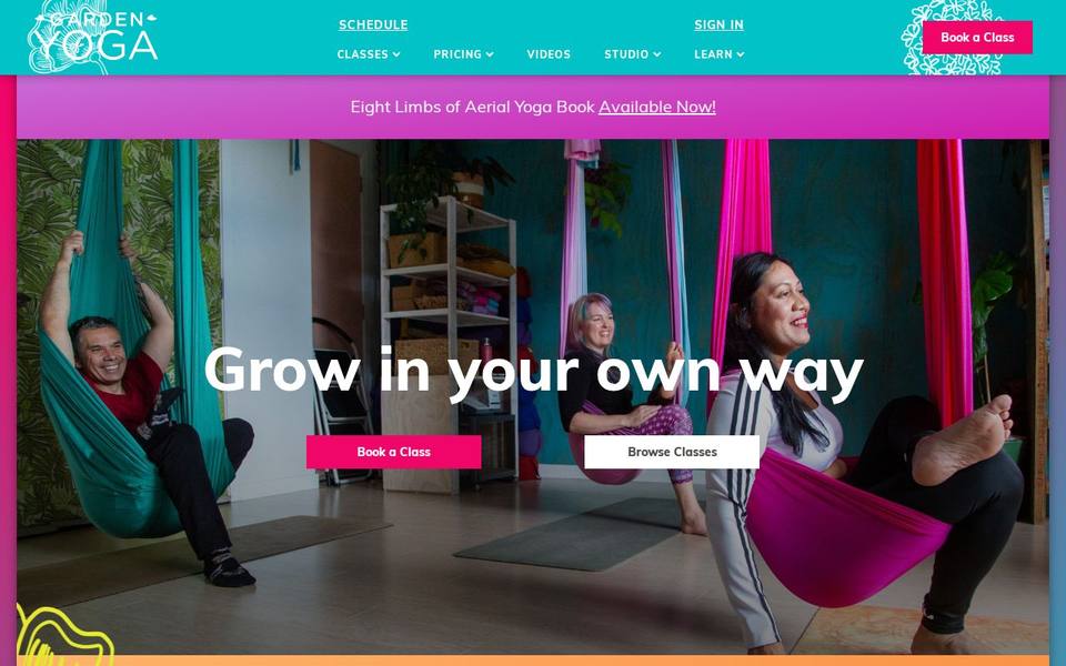 Garden of Yoga website