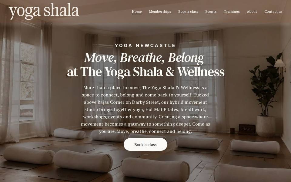 The Yoga Shala website