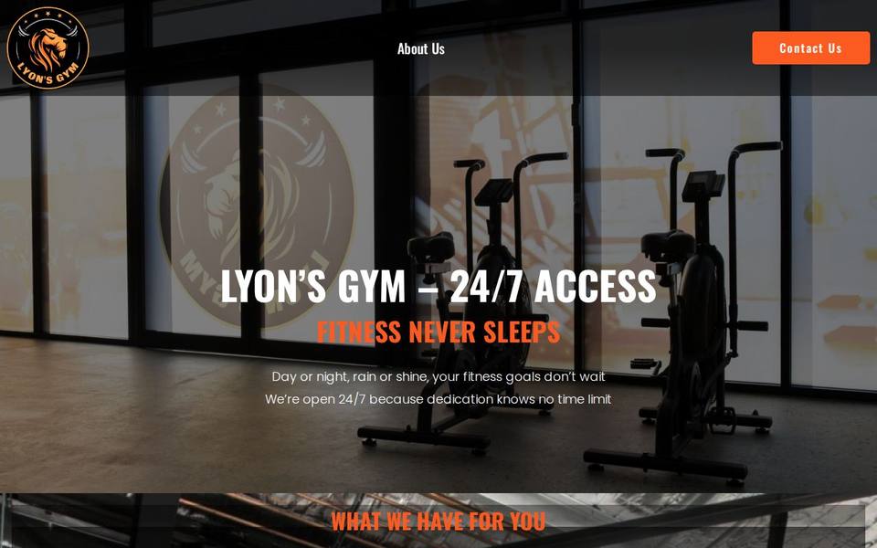 Lyons Gym website