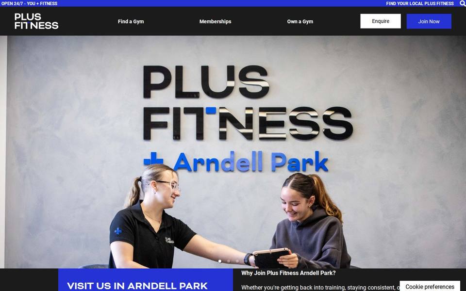 Plus Fitness Arndell Park website