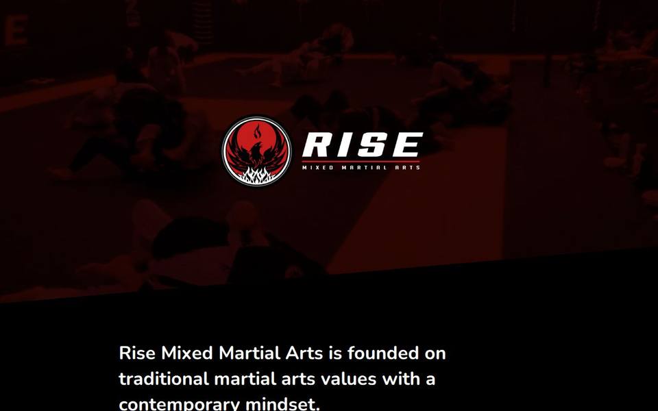 Rise Mixed Martial Arts website