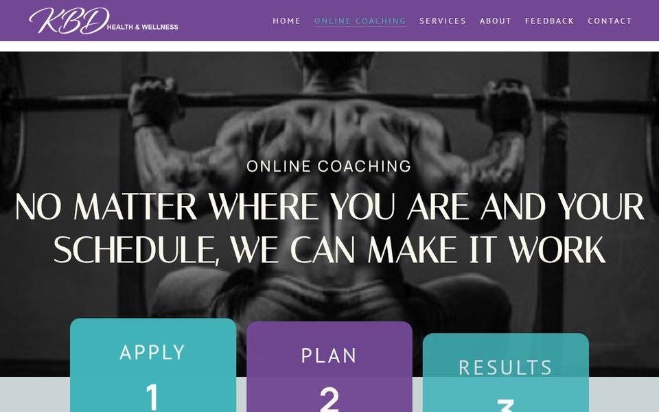 KBD Health and Wellness website