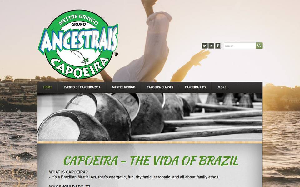 Ancestrais Capoeira website