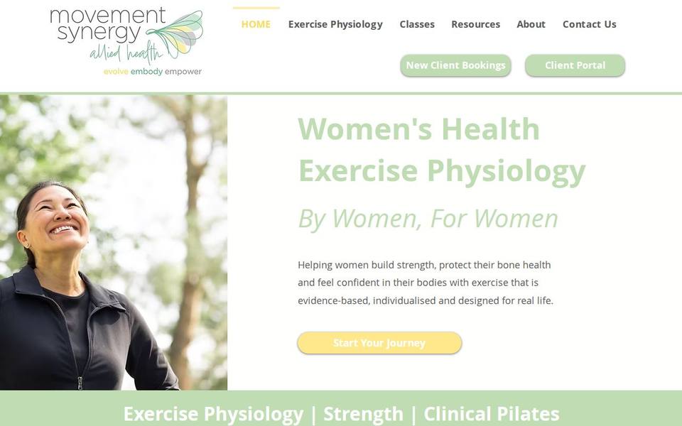 Movement Synergy Allied Health website