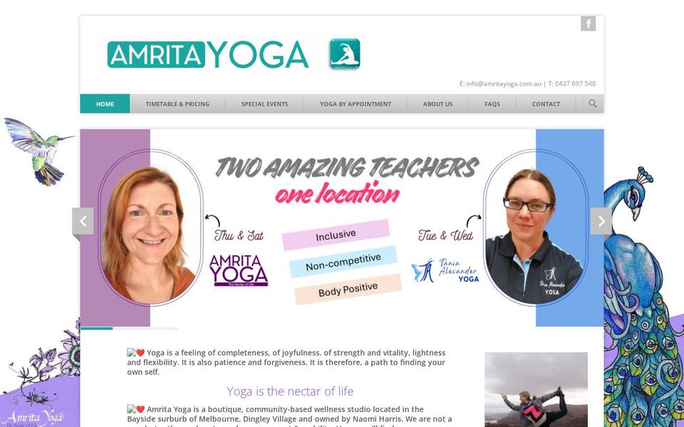 Amrita Yoga website