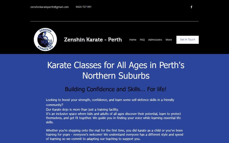 Zenshin Karate and Martial Arts website
