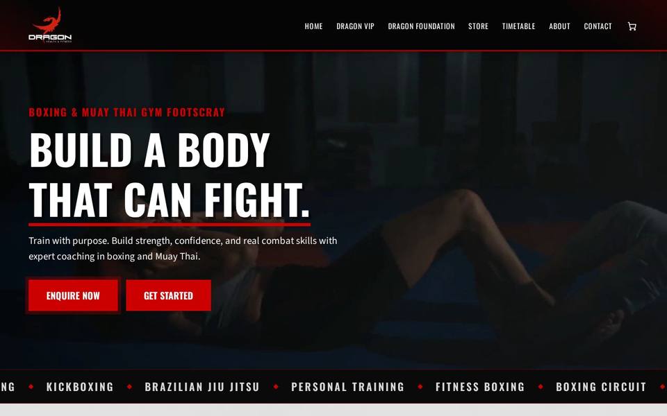 Dragon Health and Fitness website