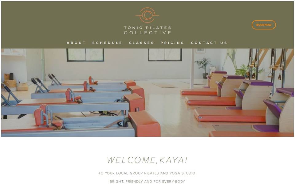 Tonic Pilates Collective website