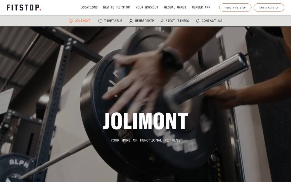 Fitstop Jolimont website