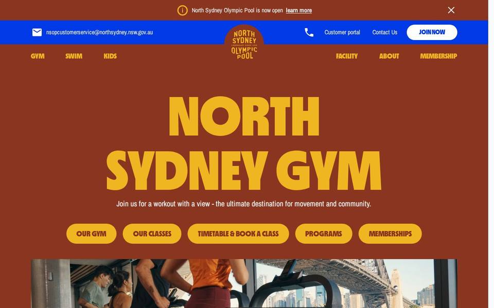 North Sydney Gym website