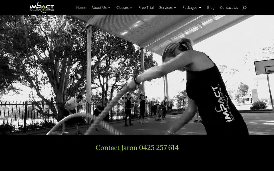 Impact Total Health and Fitness website