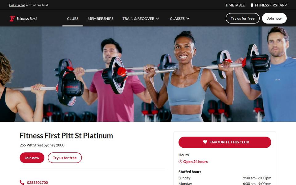Pitt St Platinum website