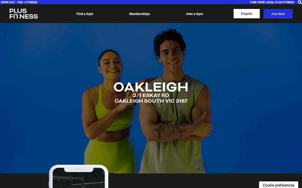 Plus Fitness Oakleigh website