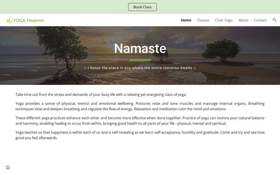 YOGA.Hwamin website