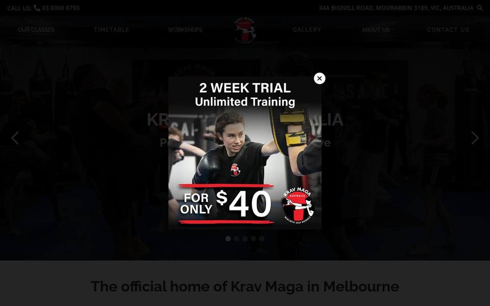 Krav Maga Australia website