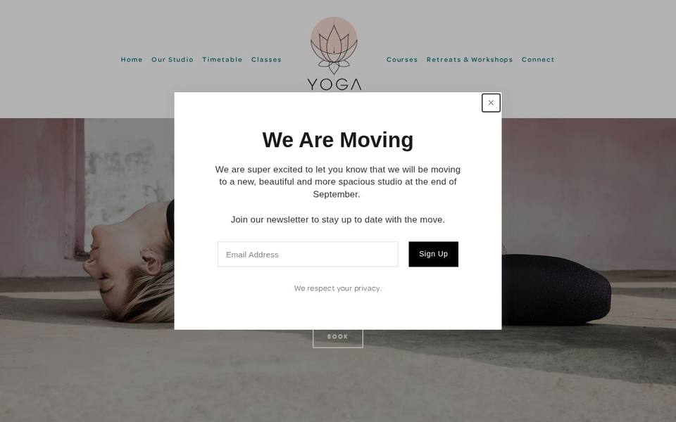Yoga Corner website