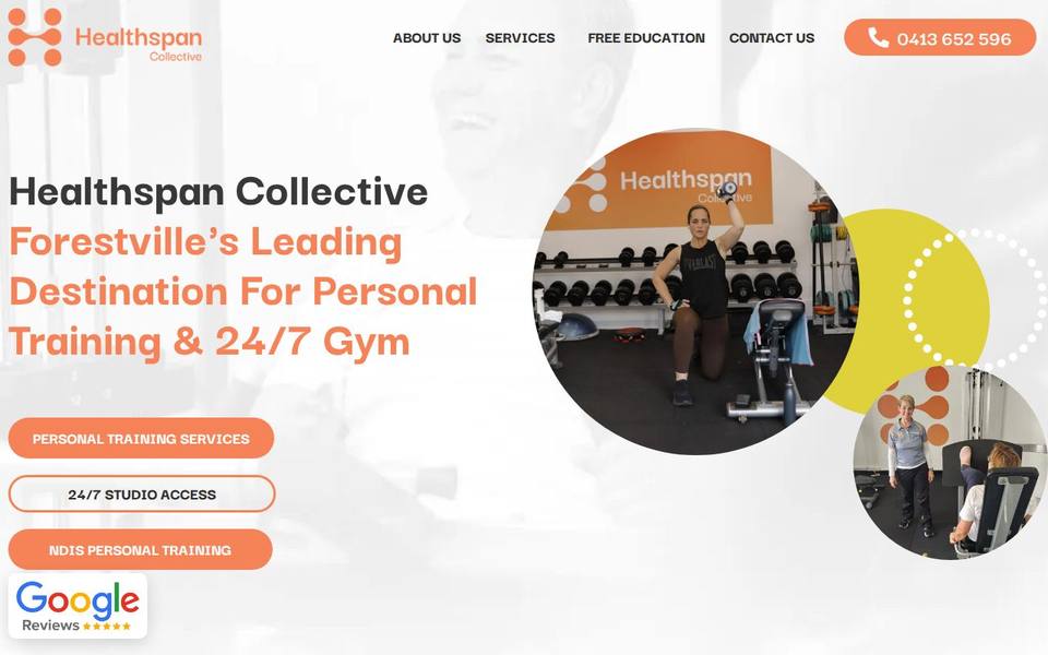 Energize Health Club website