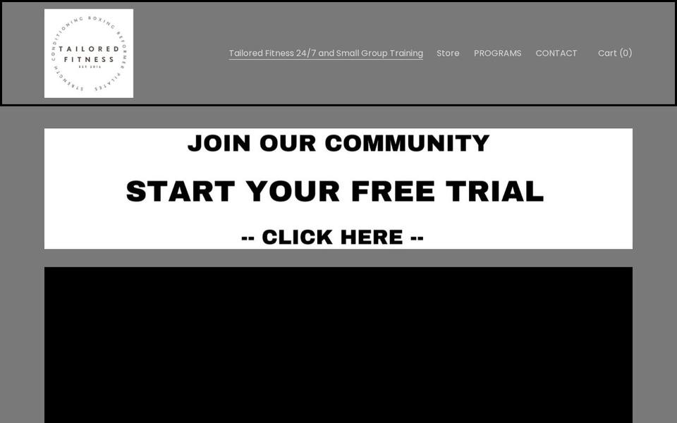 Tailored Fitness website