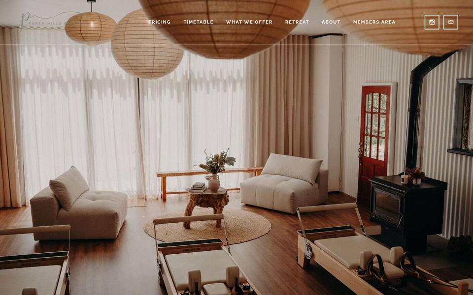 Perth Hills Pilates website
