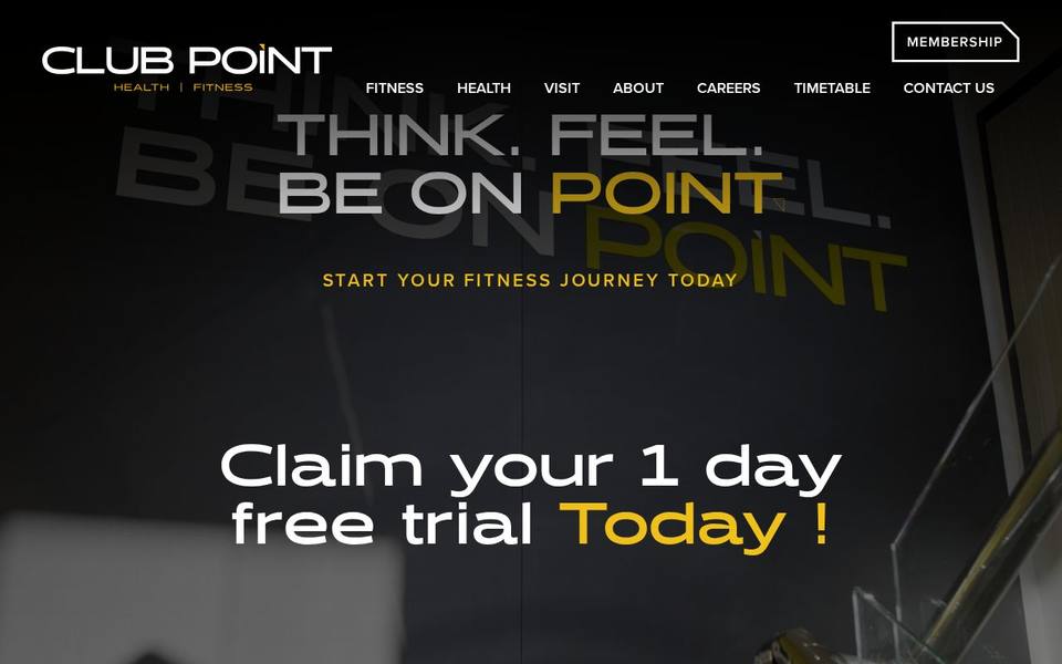 Club Point Health & Fitness website