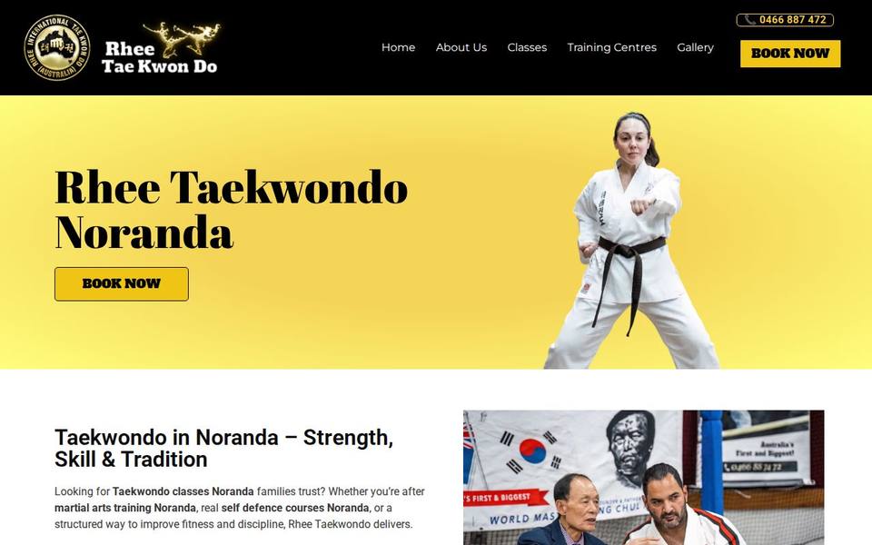 Rhee Tae Kwon Do Noranda website