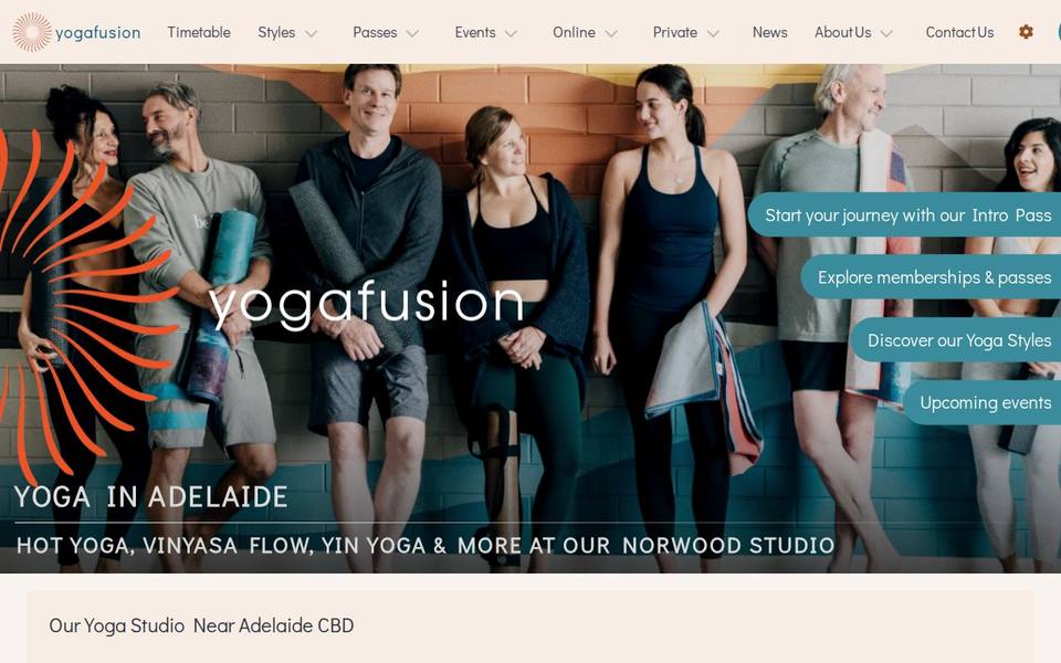 Yogafusion website
