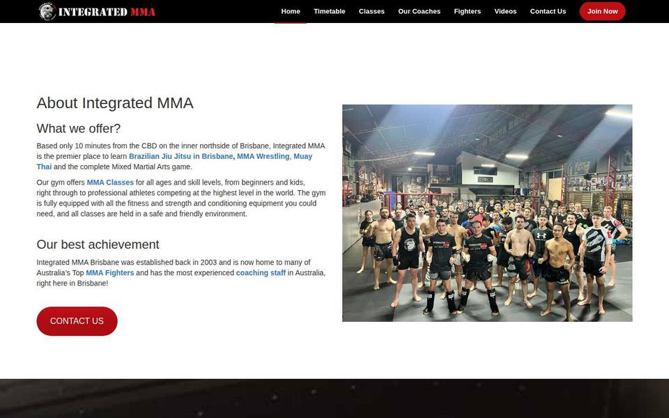 Integrated MMA website