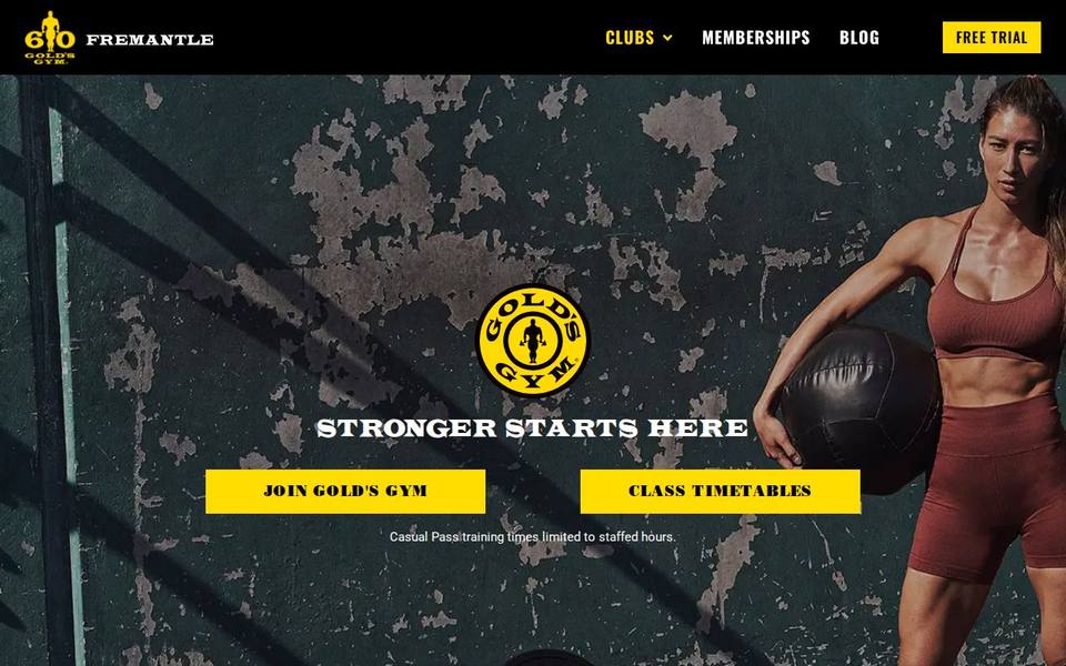 Gold's Gym website