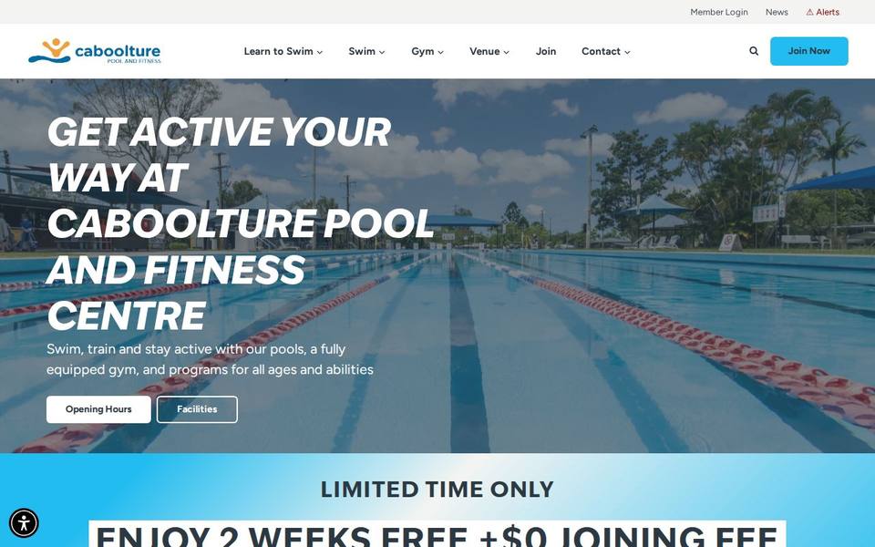 Caboolture Pool and Fitness Centre website