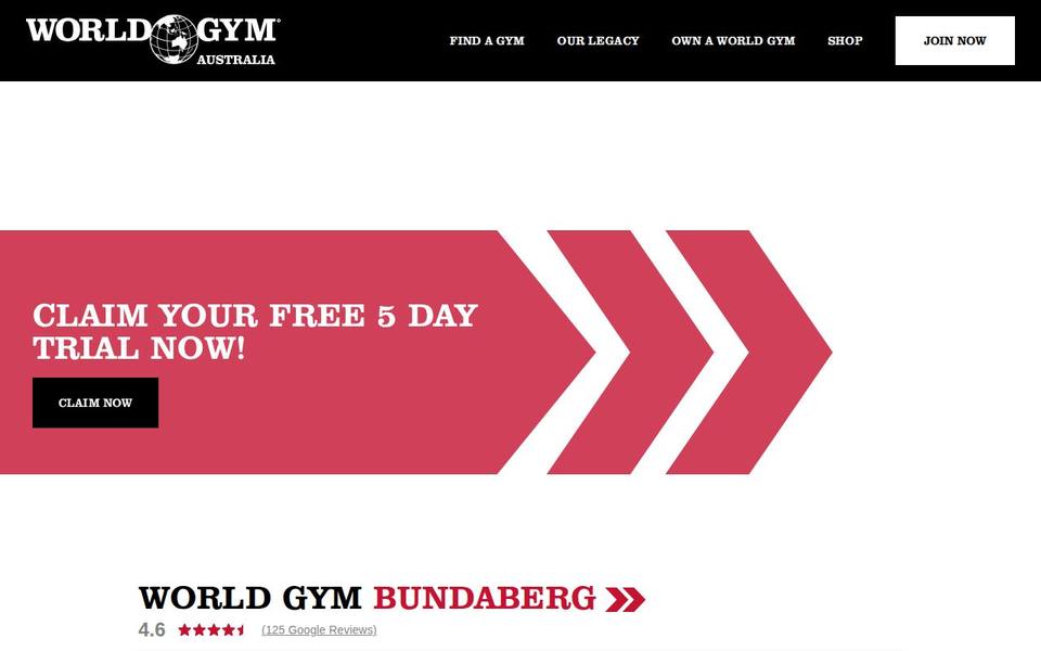 World Gym Bundaberg website