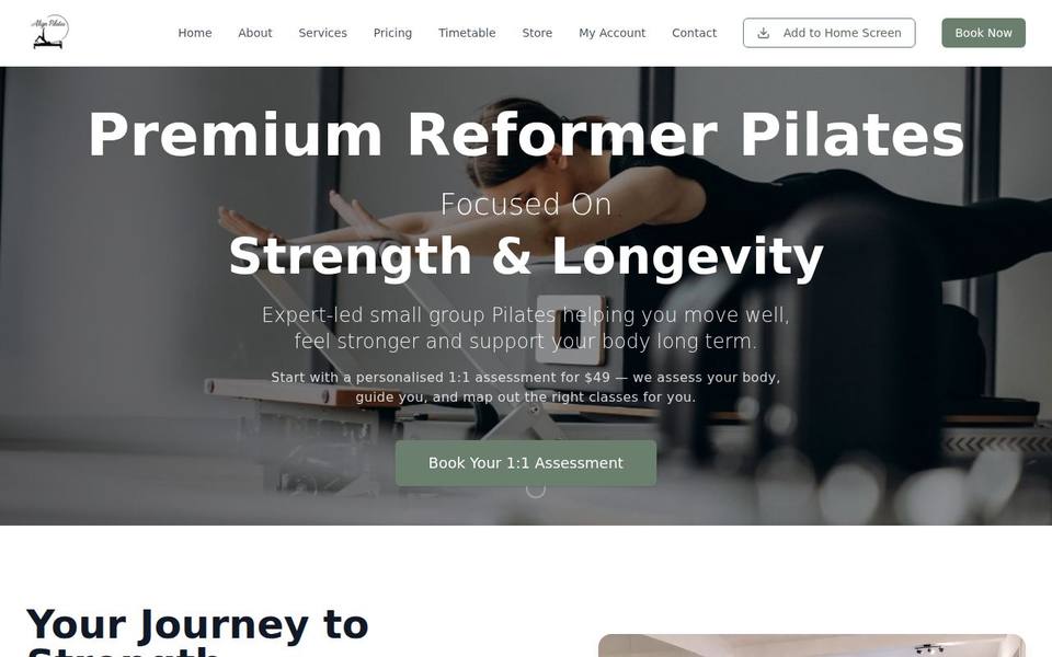 Align Fitness website