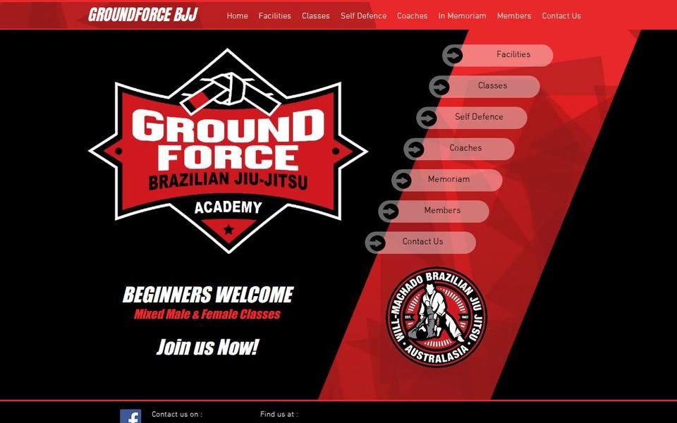 Ground Force Brazilian Jiu Jitsu Academy website