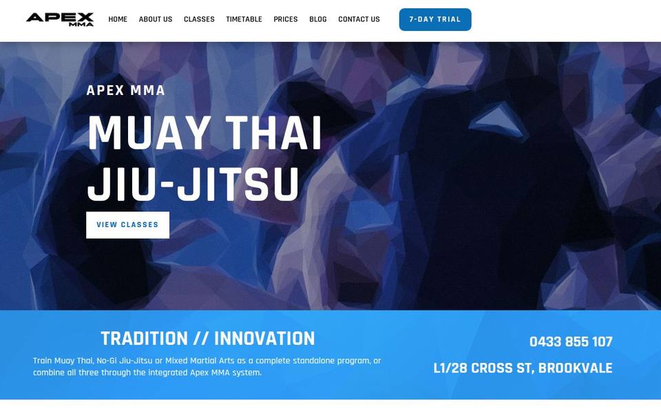 Apex MMA website