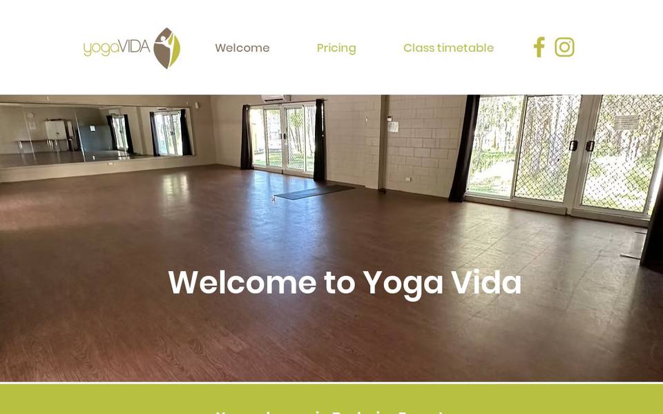 Yoga Vida website