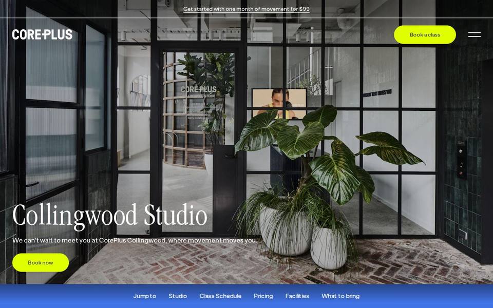 CorePlus Collingwood - Pilates Yoga Reformer website