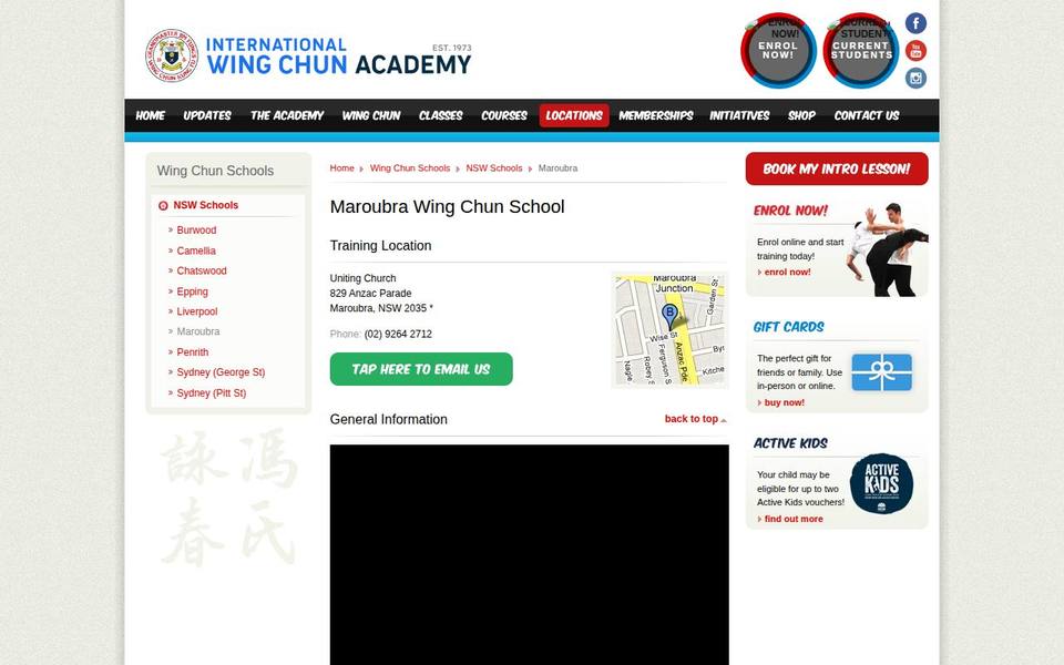 International Wing Chun Academy Maroubra website