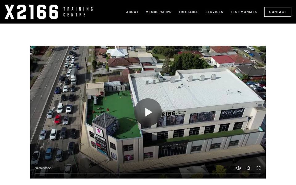 X2166 Training Centre website