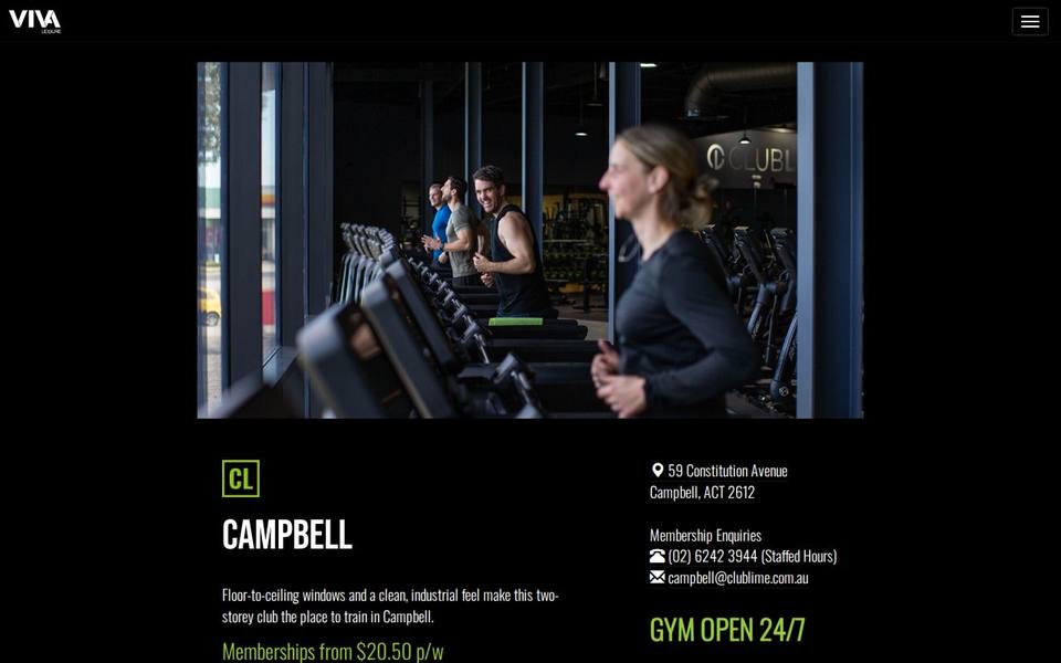 Club Lime Campbell website